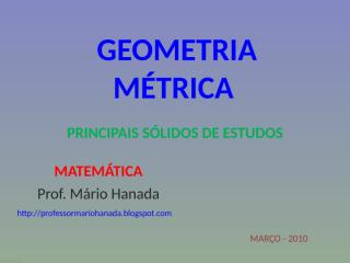 geometria métrica - março-2010.pps