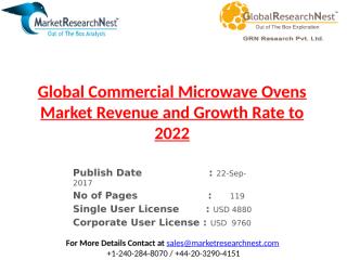 Global Commercial Microwave Ovens Market Revenue and Growth Rate to 2022.pptx