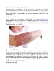 How to Find a Dermatologist for Your Skin Diseases.docx